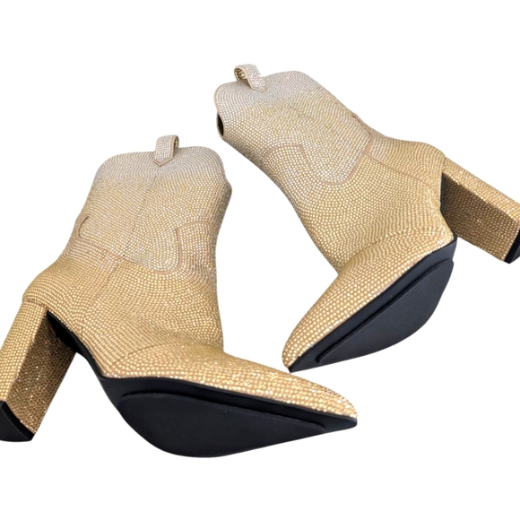 Daniel X Diamond Johnny Guitar Gold Glitter Ombre Western Boot....Size ..10 - Picture 6 of 10
